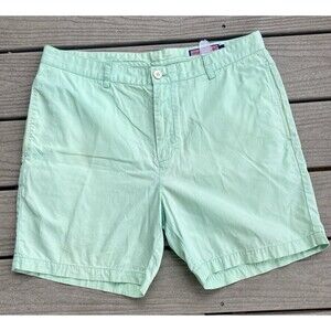 Vineyard Vines Men’s Size 36 Light Mint Green Flat-Front Club Short Chino Preppy